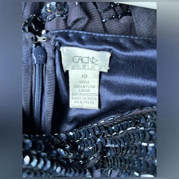 Cache Maxi Sequin Beaded Formal gown Dress size 10 - Picture 7 of 7